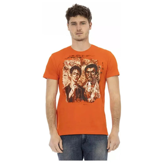 Trussardi Action Orange Cotton Men T-Shirt Trussardi Action