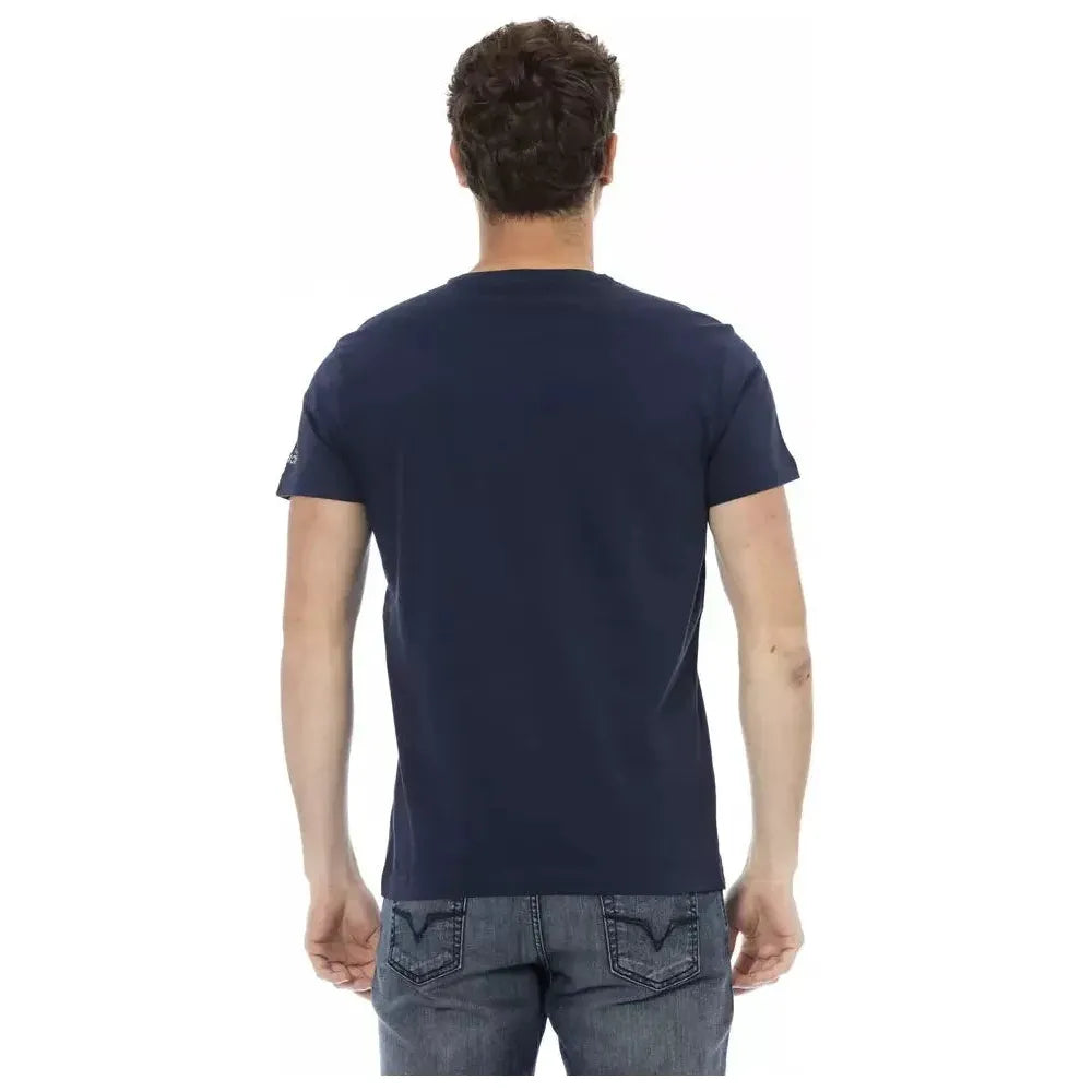 Trussardi Action Blue Cotton Men T-Shirt Trussardi Action