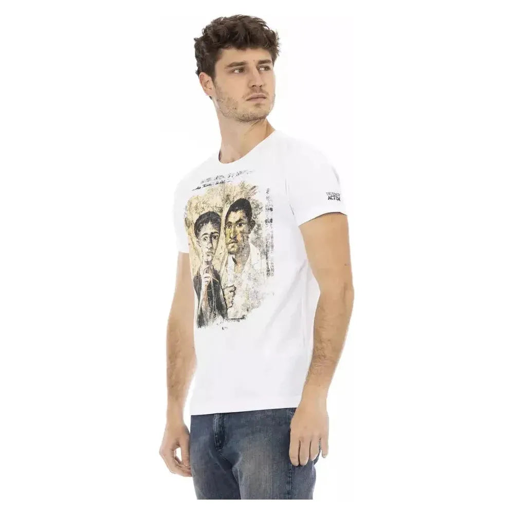 Trussardi Action White Cotton Men's T-Shirt 1728,3XL,67345744032,Clothing,L,M,Men,Men - Clothing,New with tags,S,T-Shirts - Clothing,T-Shirts - Men - Clothing,T-Shirts - T-Shirts - Clothing,Trussardi Action,White,XL,XXL