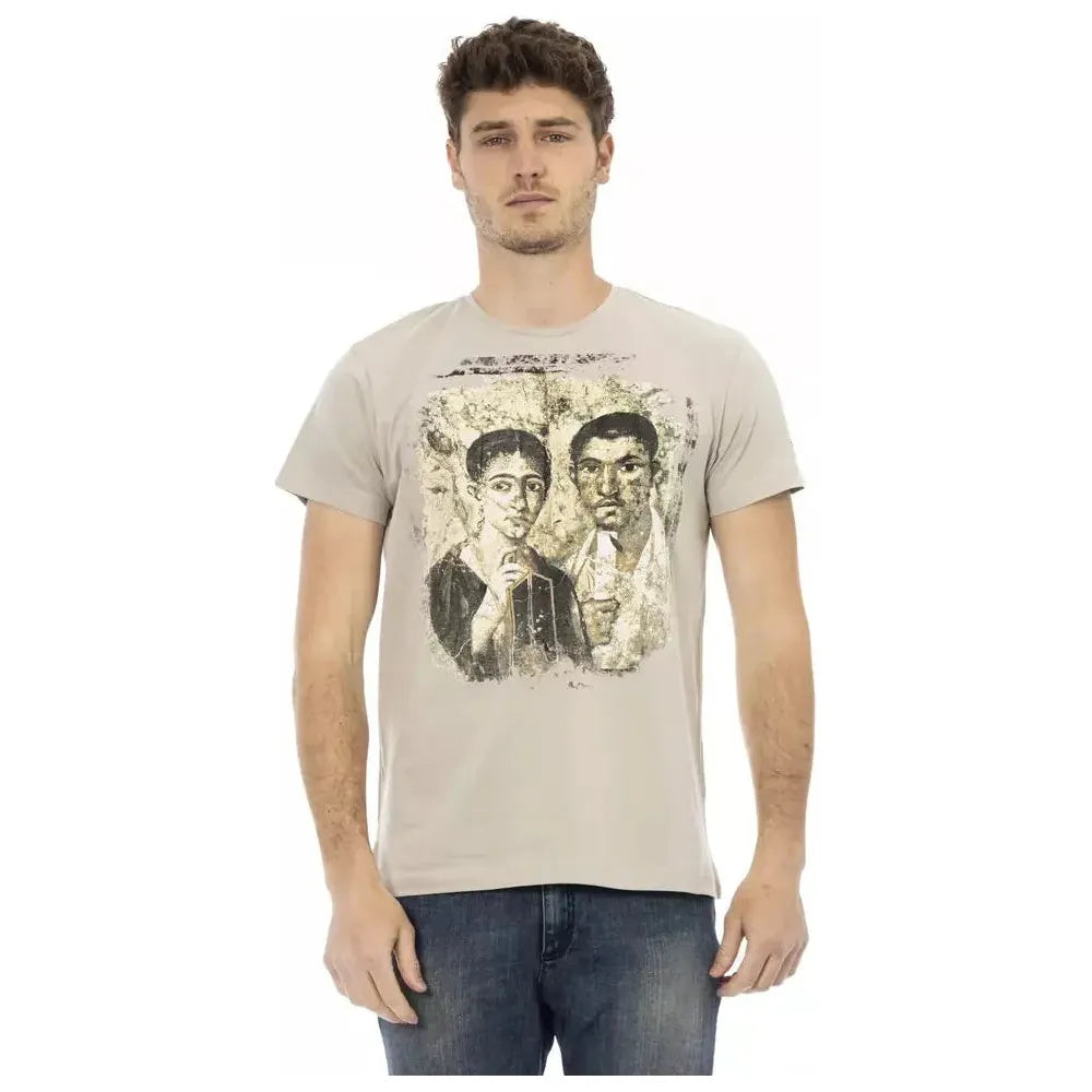Trussardi Action Beige Cotton Men T-Shirt 1728,67345744032,Beige,Clothing,L,M,Men,Men - Clothing,New with tags,T-Shirts - Clothing,T-Shirts - Men - Clothing,T-Shirts - T-Shirts - Clothing,Trussardi Action,XL,XXL