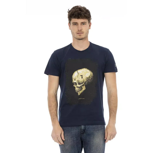 Trussardi Action Blue Cotton Men T-Shirt