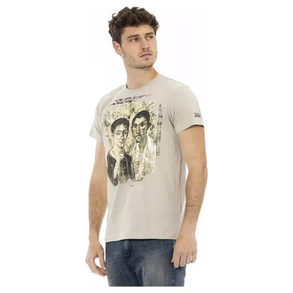 Trussardi Action Beige Cotton Men T-Shirt 1728,67345744032,Beige,Clothing,L,M,Men,Men - Clothing,New with tags,T-Shirts - Clothing,T-Shirts - Men - Clothing,T-Shirts - T-Shirts - Clothing,Trussardi Action,XL,XXL