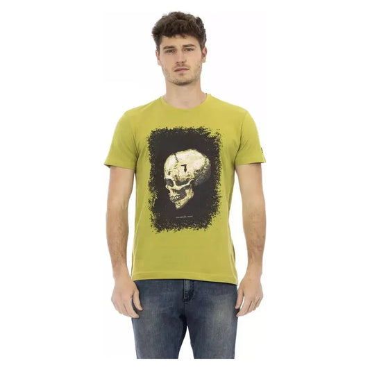 Trussardi Action Green Cotton Men T-Shirt Trussardi Action