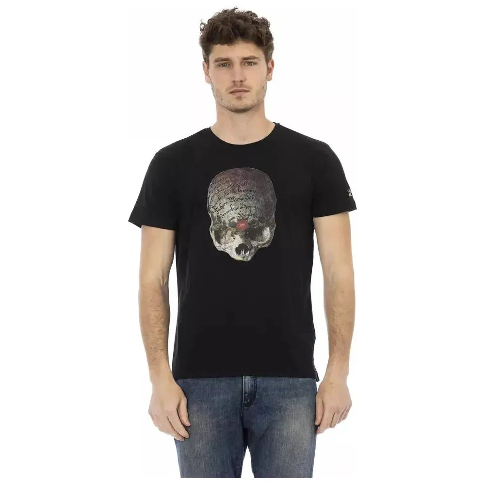 Trussardi Action Black Cotton Men T-Shirt Trussardi Action