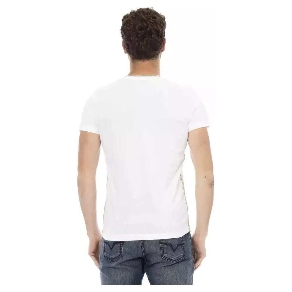 Trussardi Action White Cotton Men T-Shirt Trussardi Action