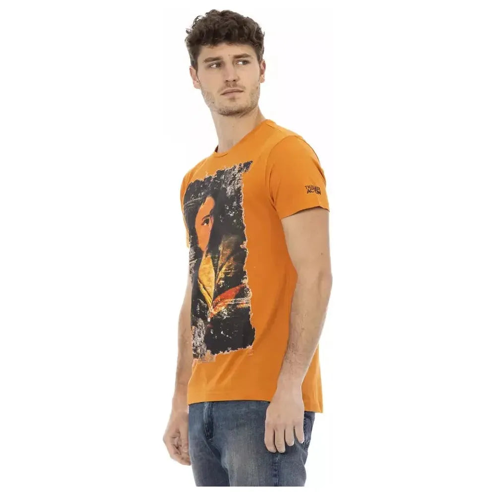 Trussardi Action Orange Cotton Men T-Shirt Trussardi Action