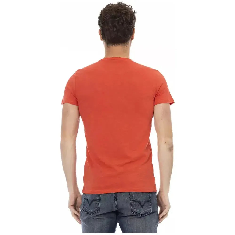 Trussardi Action Red Cotton Men TShirt Trussardi Action