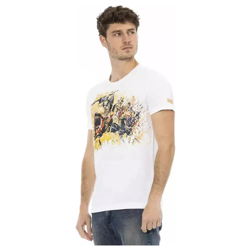 Trussardi Action White Cotton Men T-Shirt