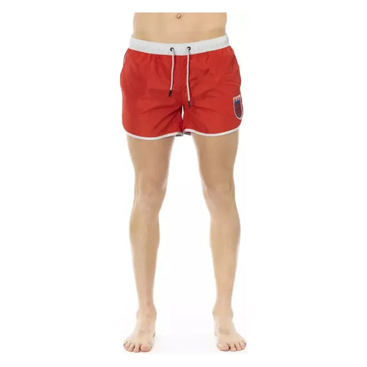 Bikkembergs Red Polyester Men Swim Short Bikkembergs