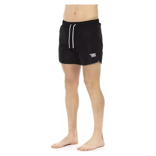 Bikkembergs Black Polyester Men Swim Short Bikkembergs