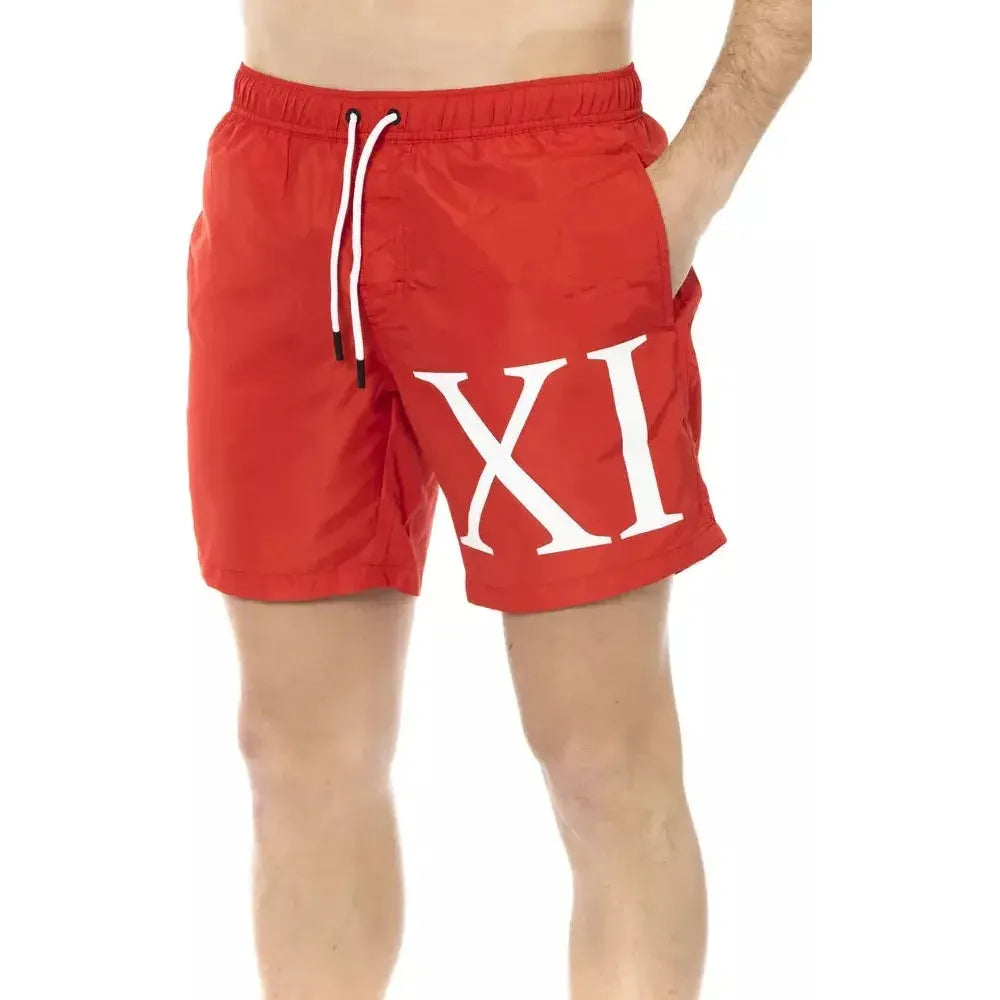 Bikkembergs Red Polyester Men Swim Short Bikkembergs