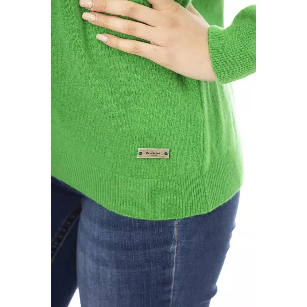 Baldinini Trend Green Wool Women Sweater Baldinini Trend