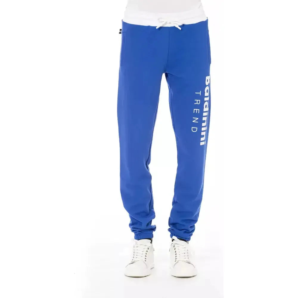 Baldinini Trend Blue Cotton Men's Sport Pant