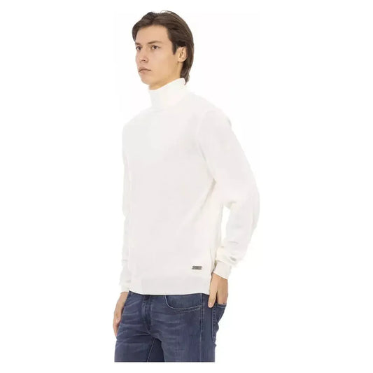 Baldinini Trend White Fabric Men Sweater Baldinini Trend