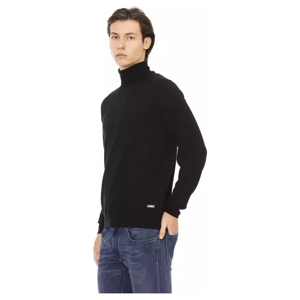 Baldinini Trend Black Fabric Men Sweater Baldinini Trend