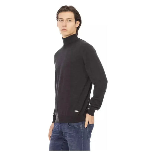 Baldinini Trend Brown Fabric Men Sweater Baldinini Trend