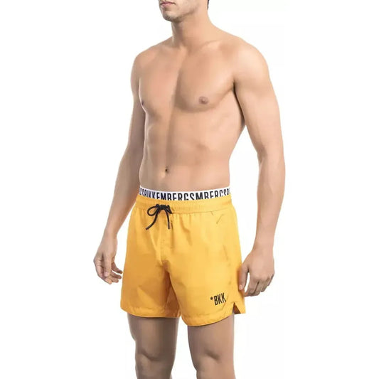 Bikkembergs Orange Polyester Men Swim Short Bikkembergs