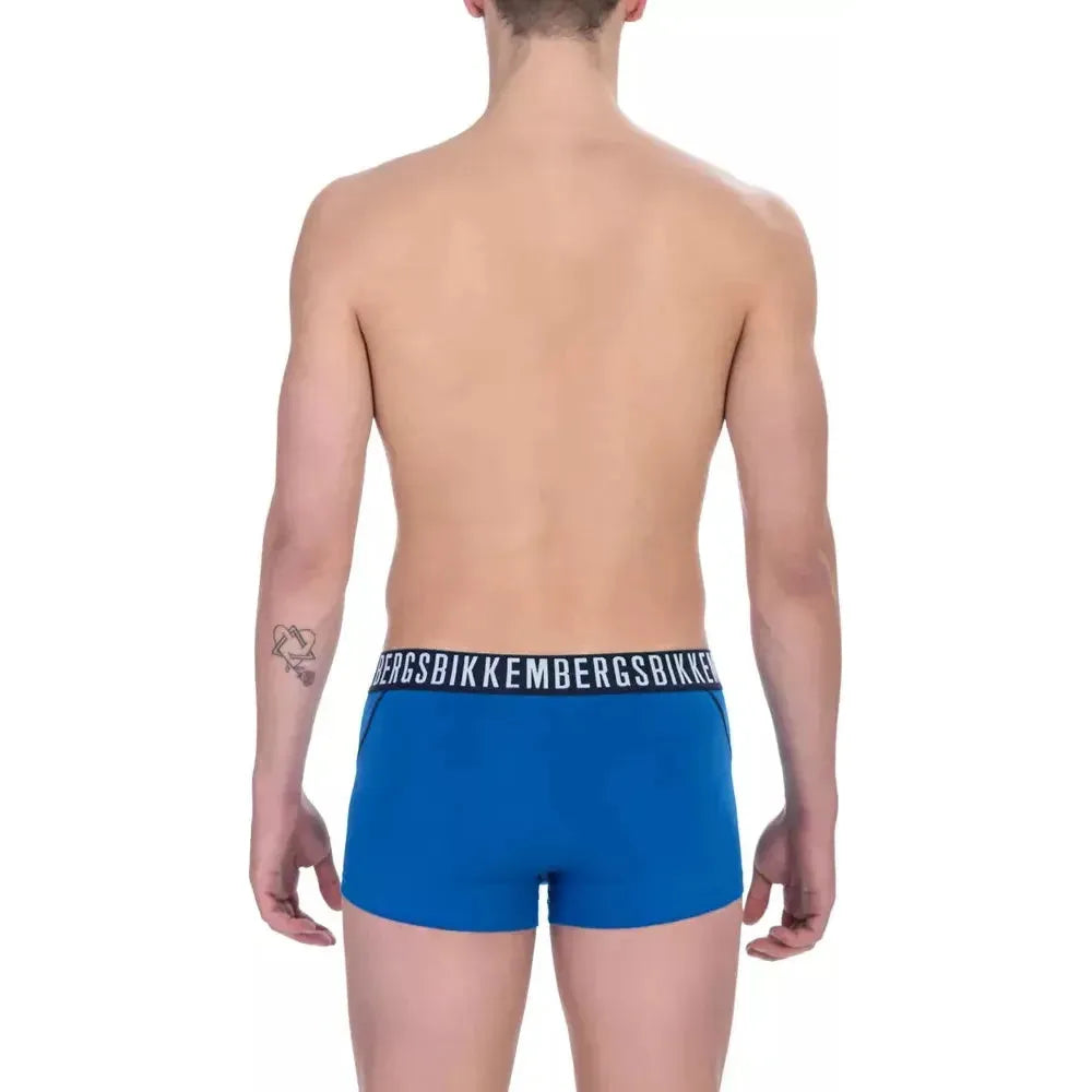 Bikkembergs Blue Cotton Men Underwear Trunk Pack Bikkembergs