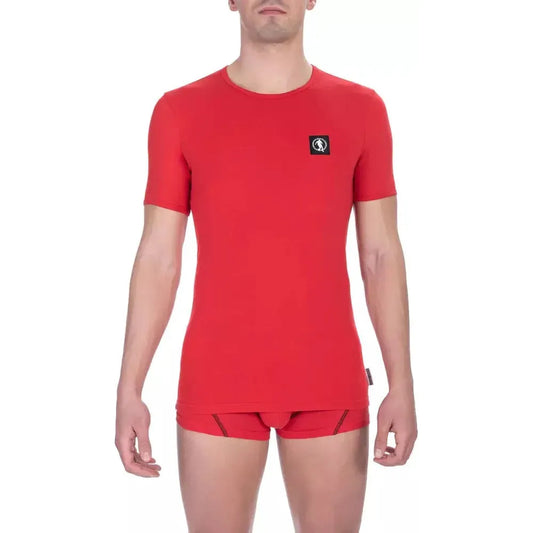 Bikkembergs Red Cotton Men's T-Shirt MAN T-SHIRTS Bikkembergs