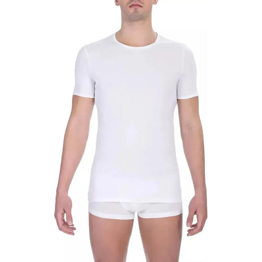 Bikkembergs White Cotton Men's T-Shirt Bikkembergs