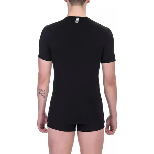 Bikkembergs Black Cotton Men T-Shirt Bikkembergs