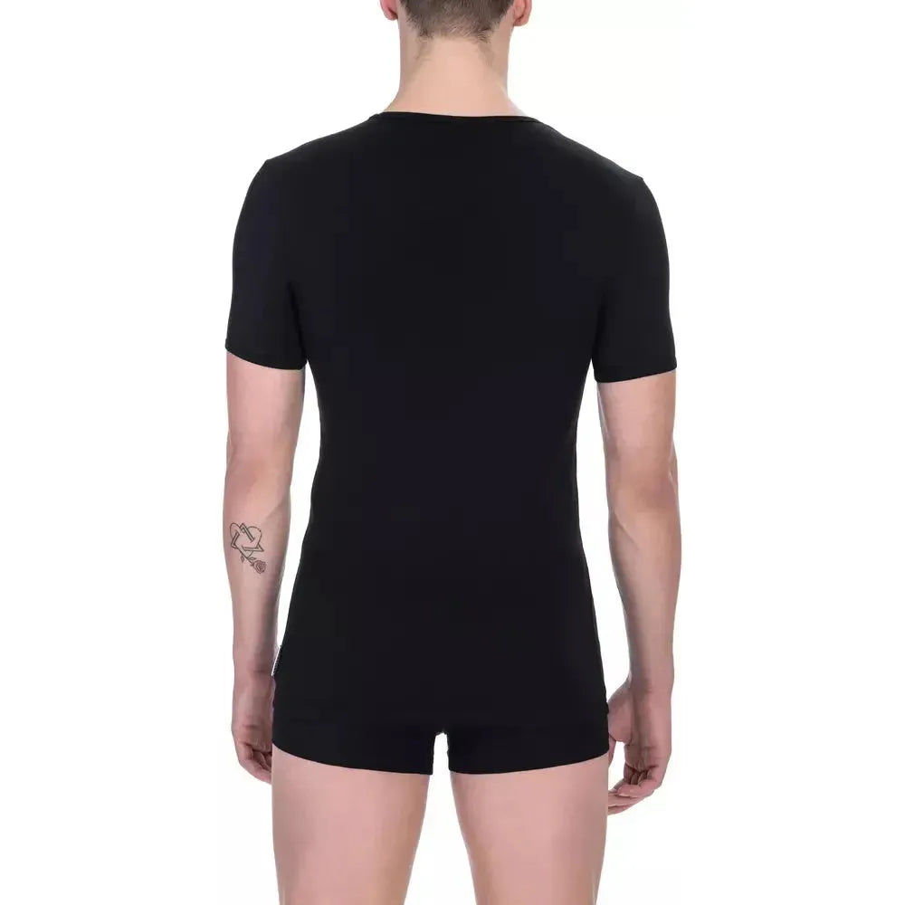 Bikkembergs Black Cotton Men T-Shirt MAN T-SHIRTS