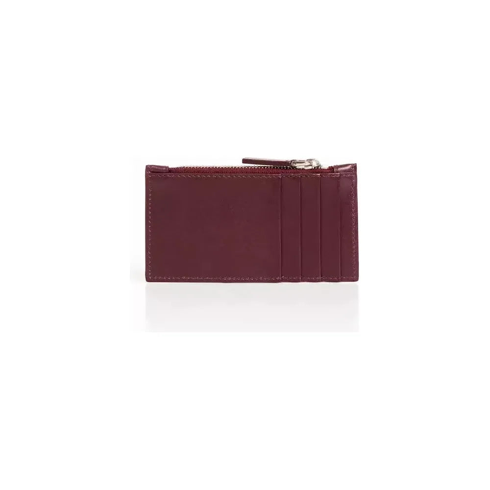 Trussardi Brown Leather Men Cardholder Wallet Trussardi