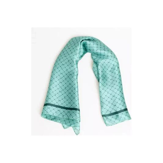 Trussardi Light Blue Silk Women Scarf Scarf Trussardi