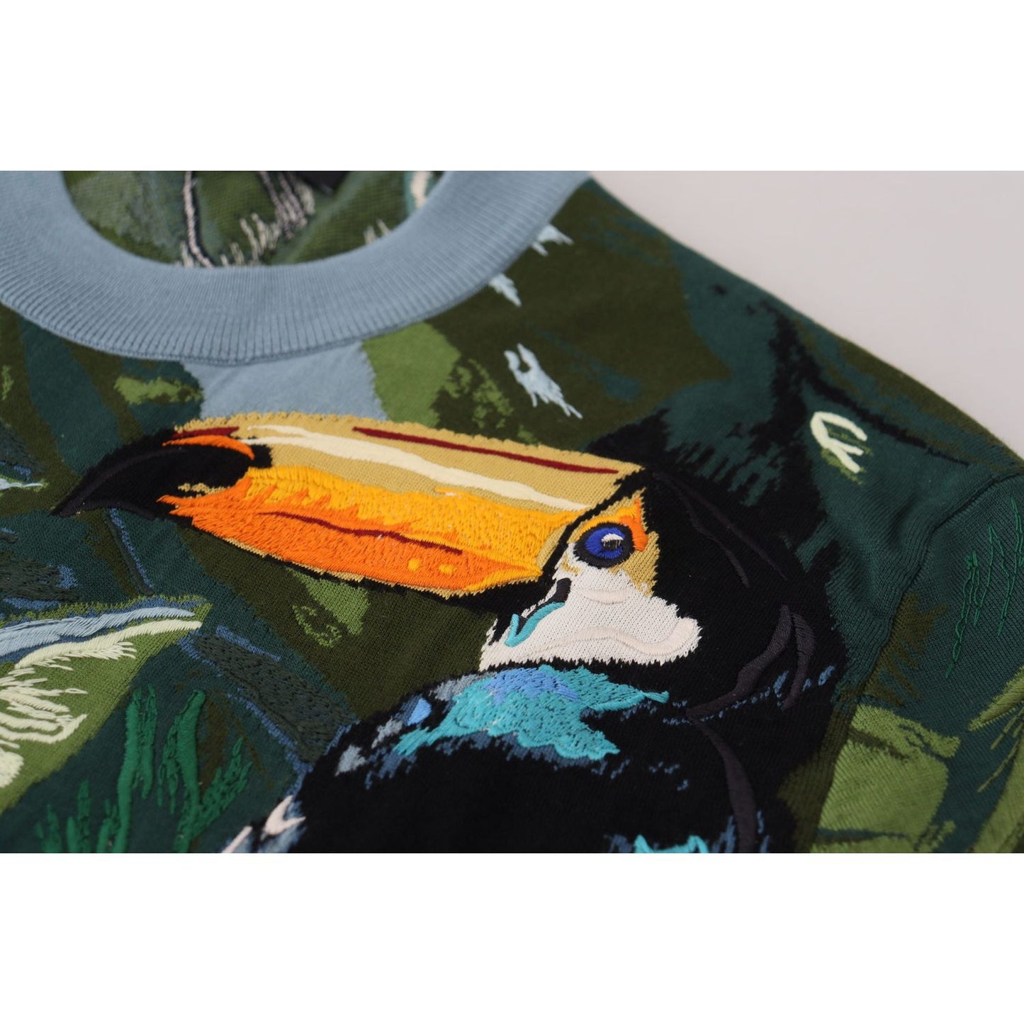 Dolce & Gabbana Jungle Embroidered Wool-Silk Sweater Dolce & Gabbana