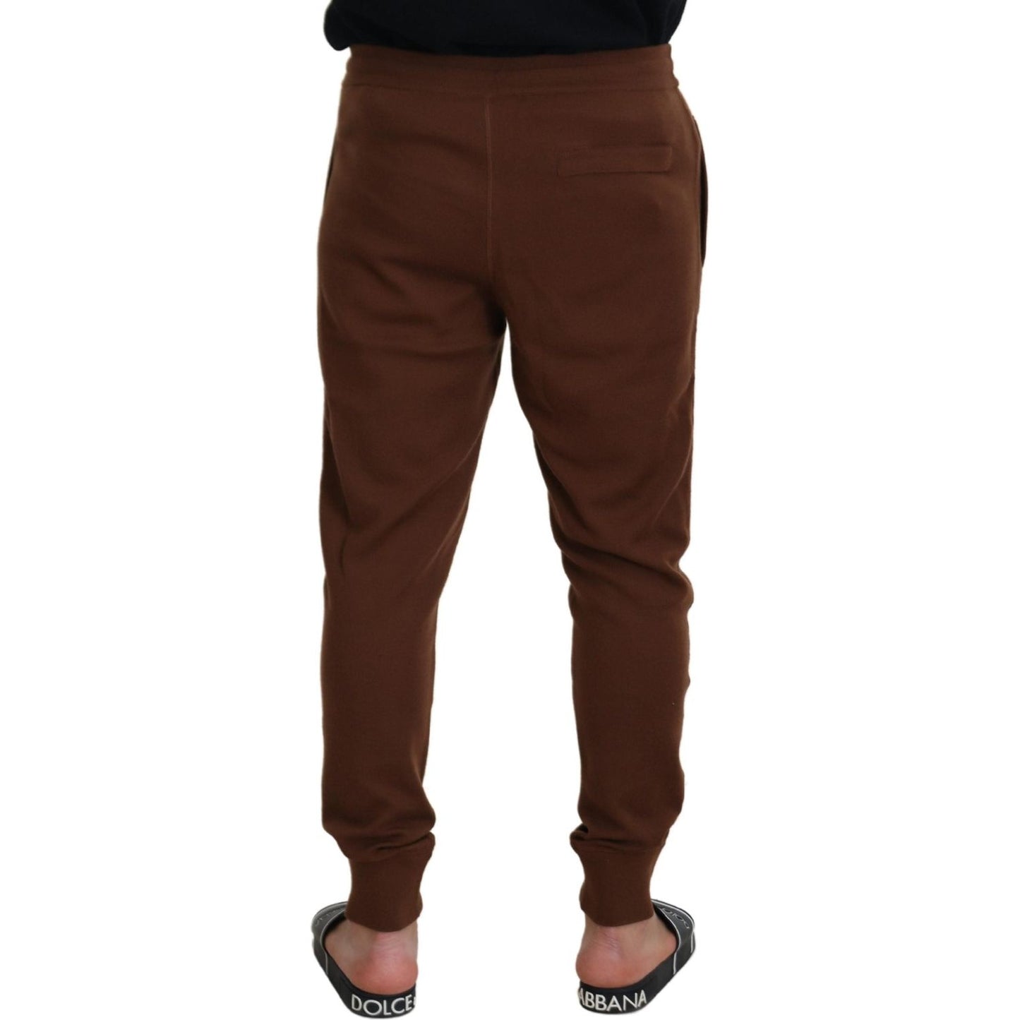 Dolce & Gabbana Elegant Brown Cashmere Jogger Pants Dolce & Gabbana