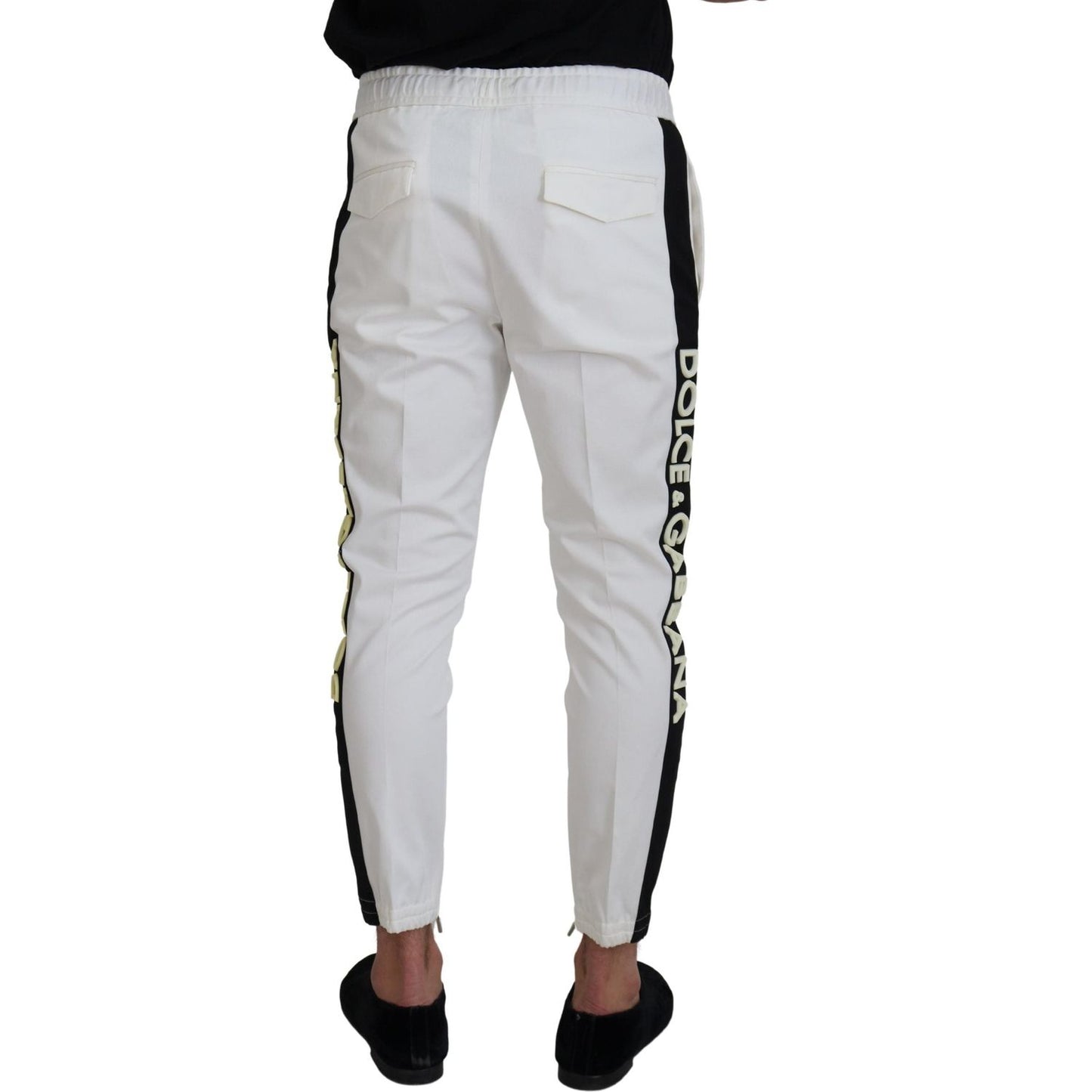 Dolce & Gabbana Elegant White Cotton Jogger Pants Dolce & Gabbana