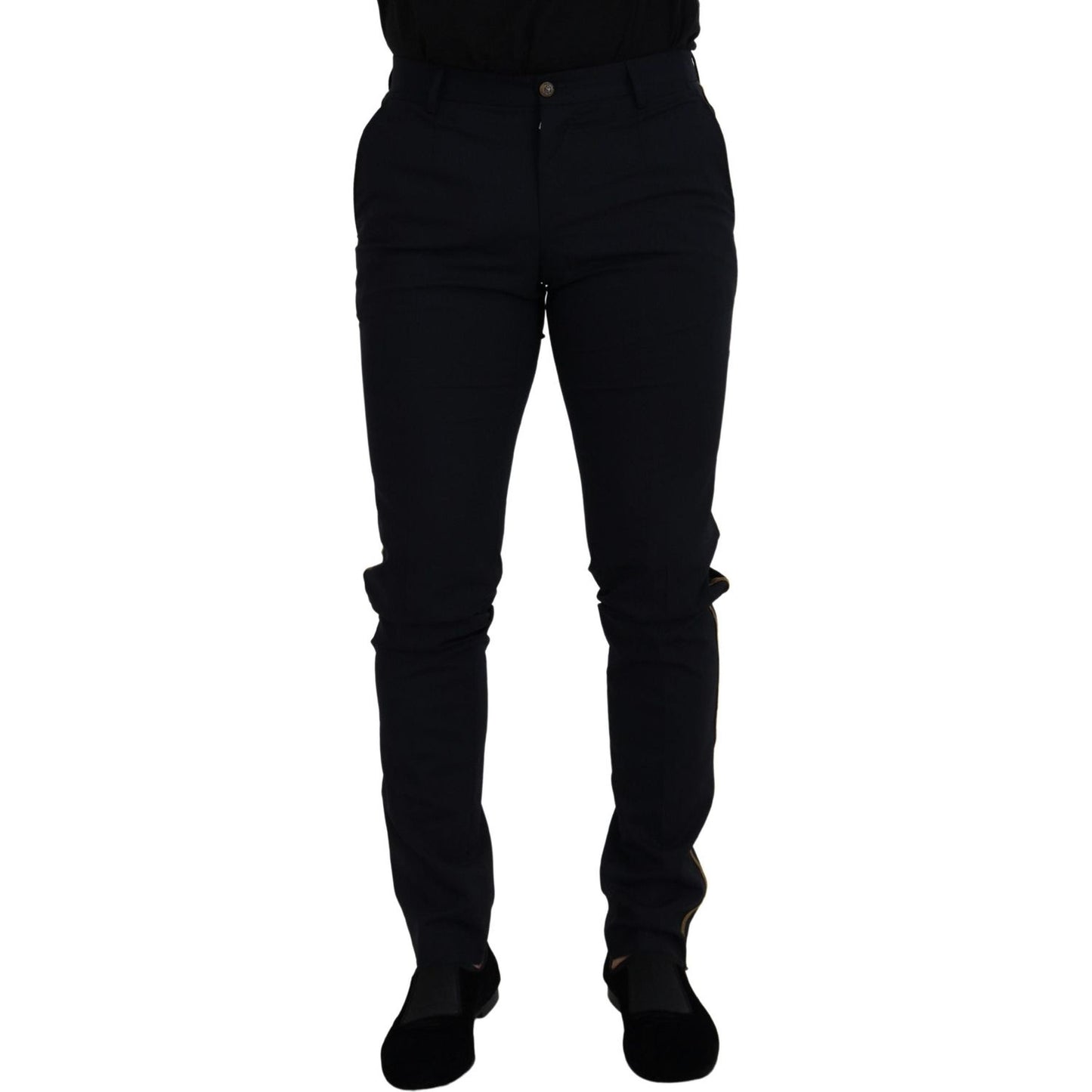 Dolce & Gabbana Elegant Black Wool-Blend Trousers Dolce & Gabbana