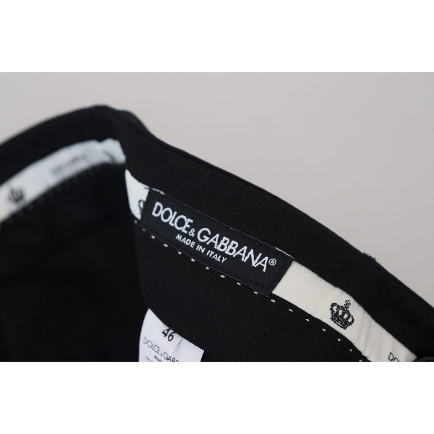 Dolce & Gabbana Elegant Black Wool-Blend Trousers Dolce & Gabbana