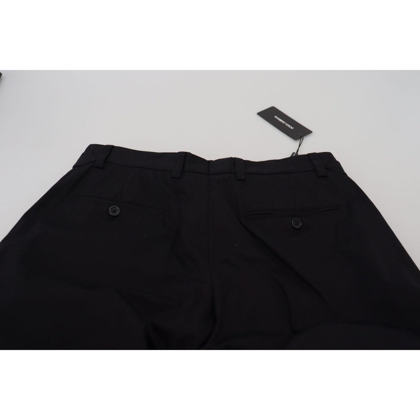 Dolce & Gabbana Black Cotton Chino Formal Pants