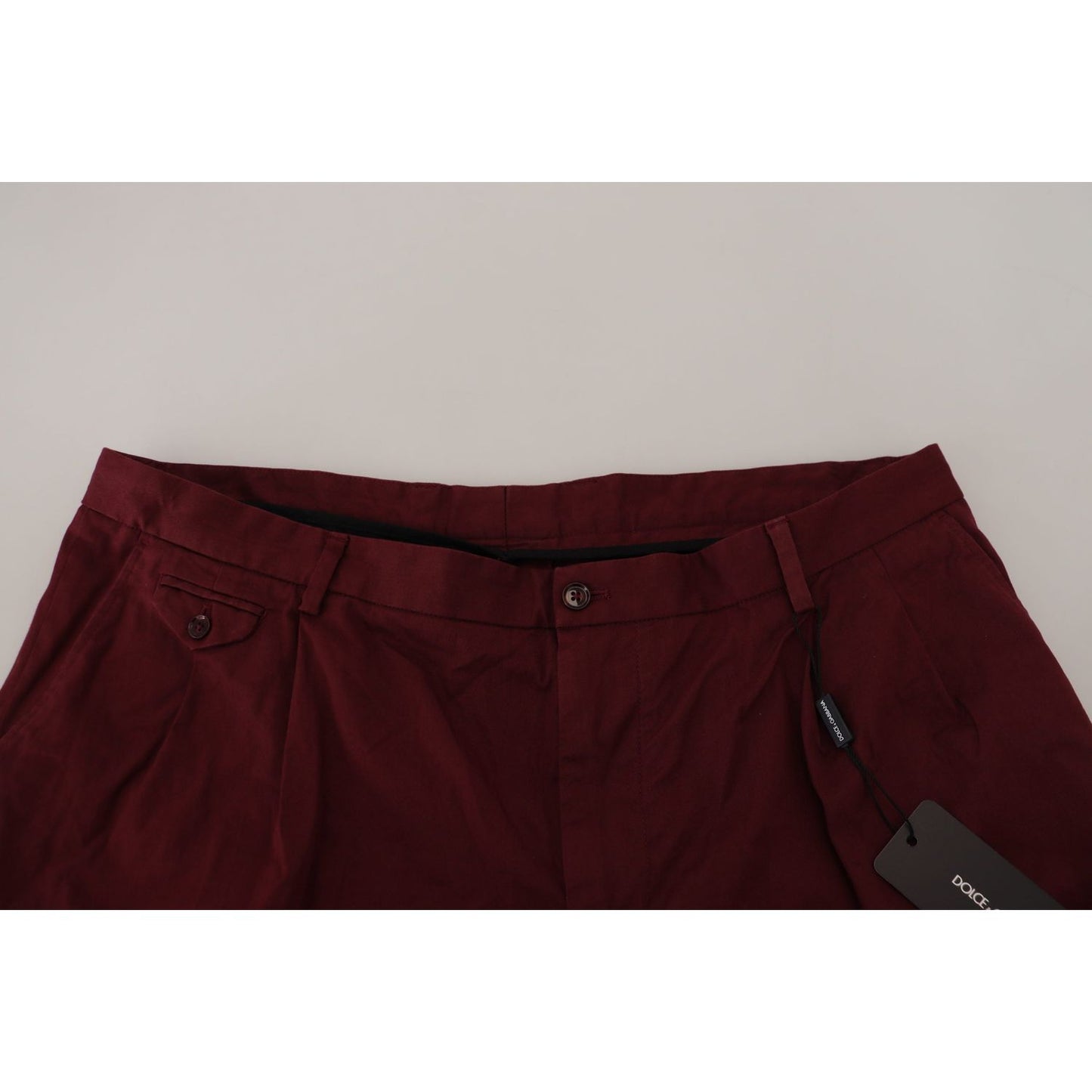 Dolce & Gabbana Elegant Maroon Cotton Blend Shorts Dolce & Gabbana