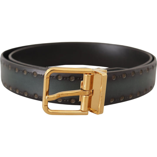 Dolce & Gabbana Emerald Elegance Leather Belt Dolce & Gabbana