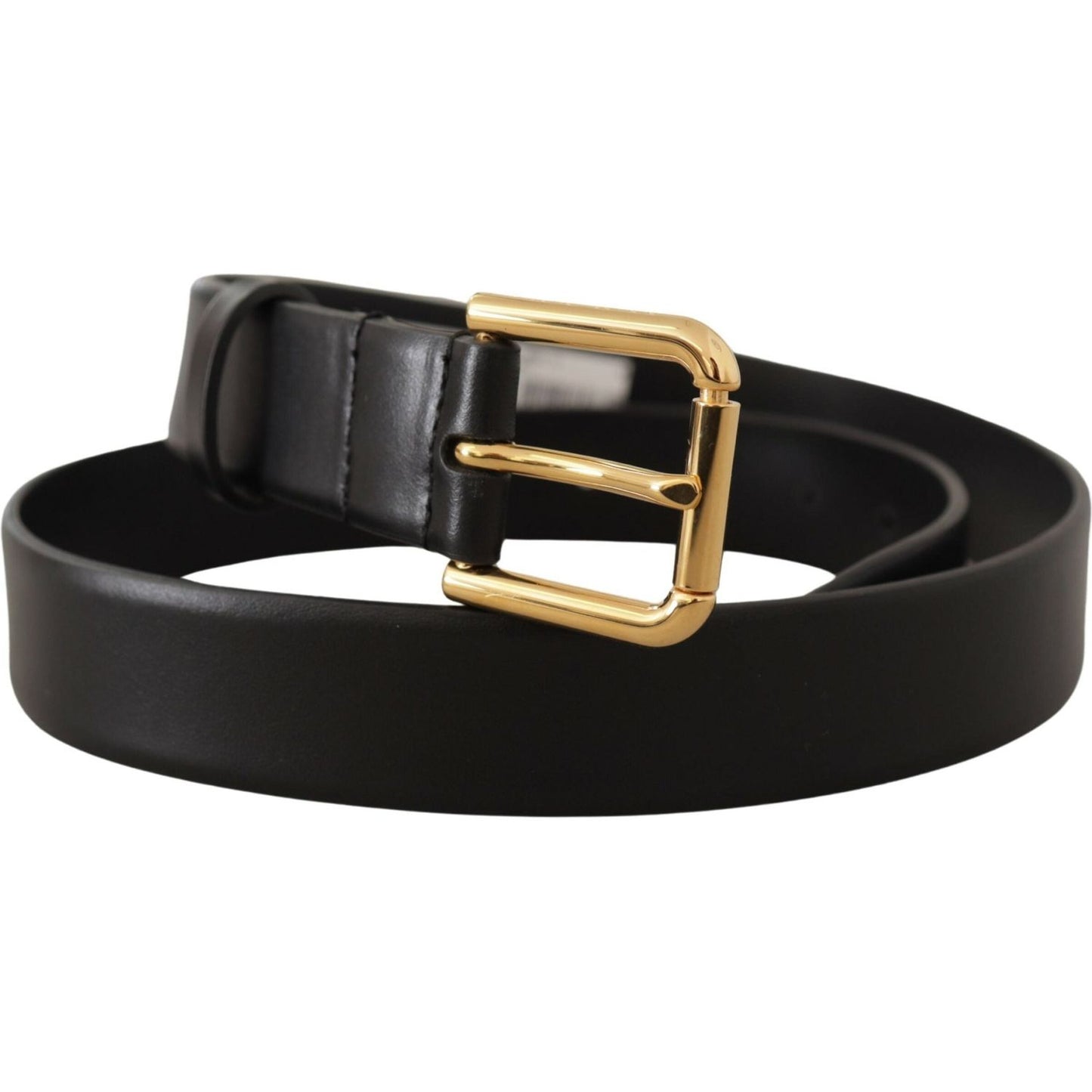 Dolce & Gabbana Elegant Leather Belt with Metal Buckle Dolce & Gabbana