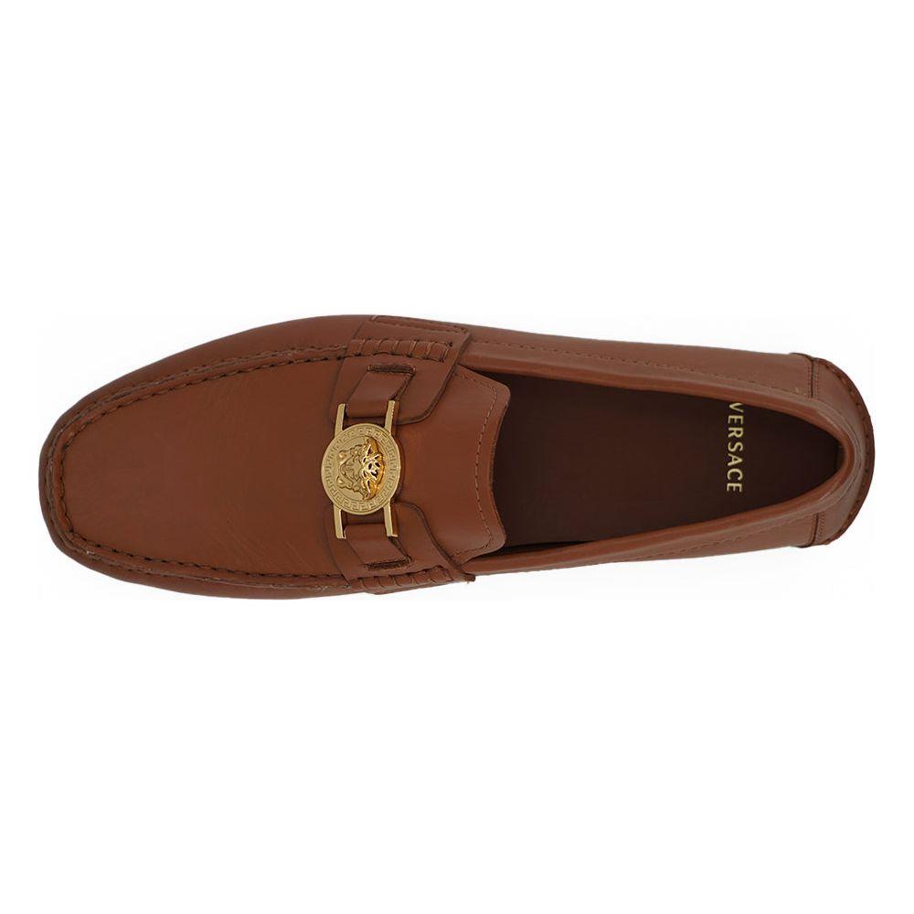 Versace Elegant Medusa-Embossed Leather Loafers Versace