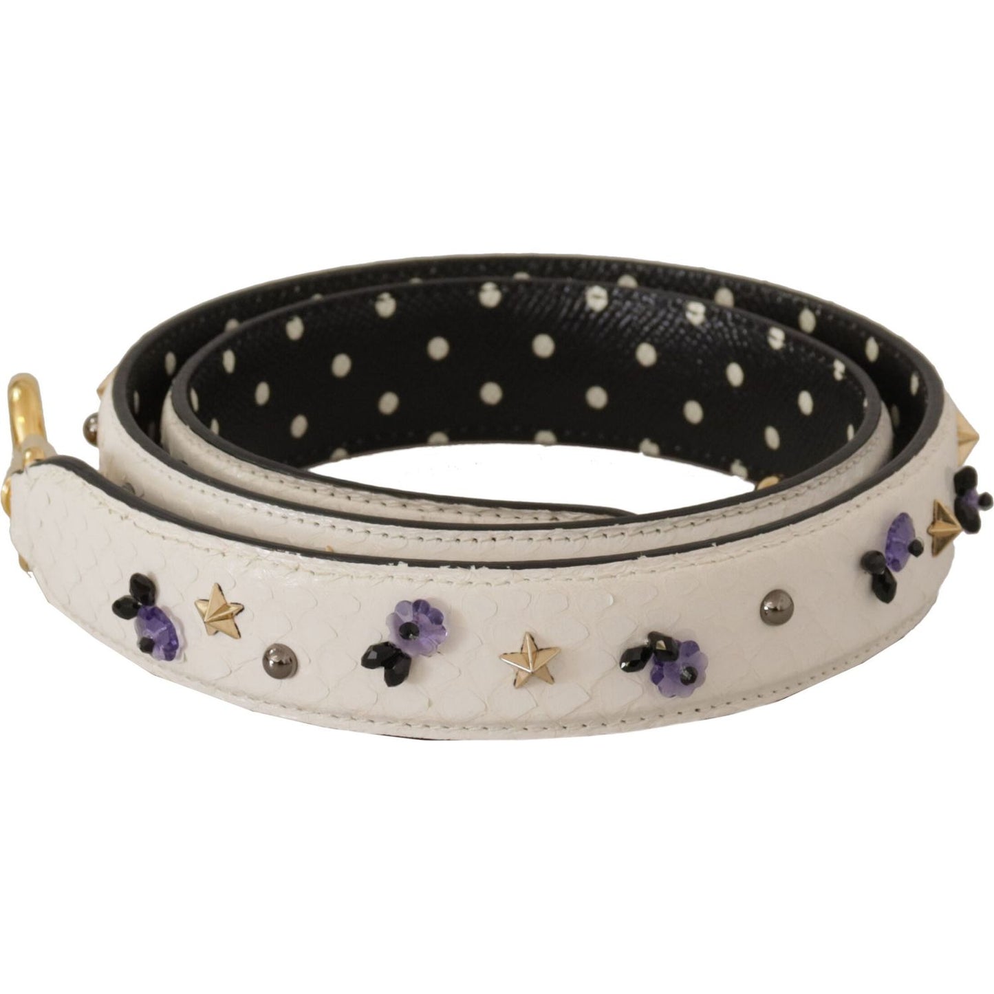 Dolce & Gabbana Elegant White Leather Shoulder Strap Accessory Dolce & Gabbana