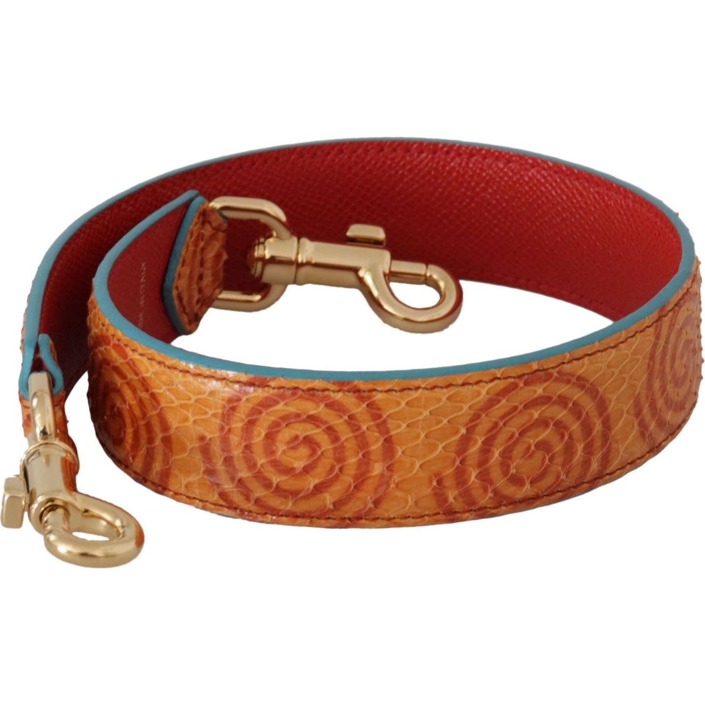 Dolce & Gabbana Chic Orange Leather Shoulder Strap Accessory Dolce & Gabbana