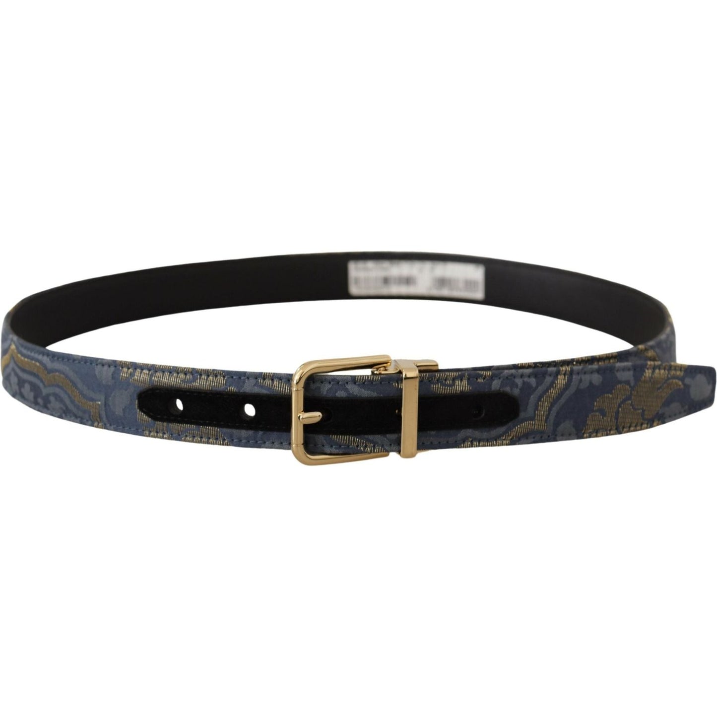 Dolce & Gabbana Elegant Navy Blue Leather Belt Dolce & Gabbana