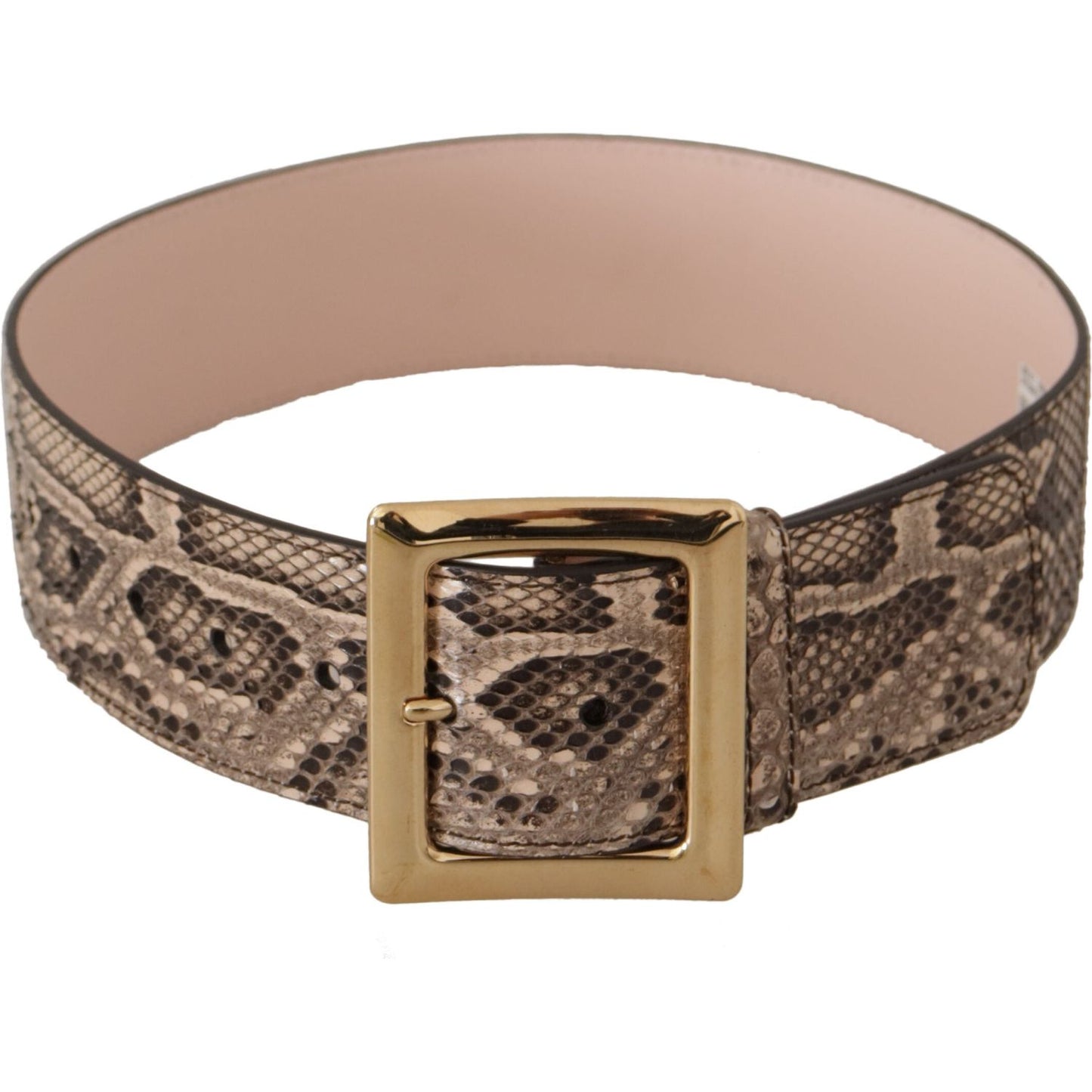 Dolce & Gabbana Elegant Leather Belt with Logo Buckle Dolce & Gabbana