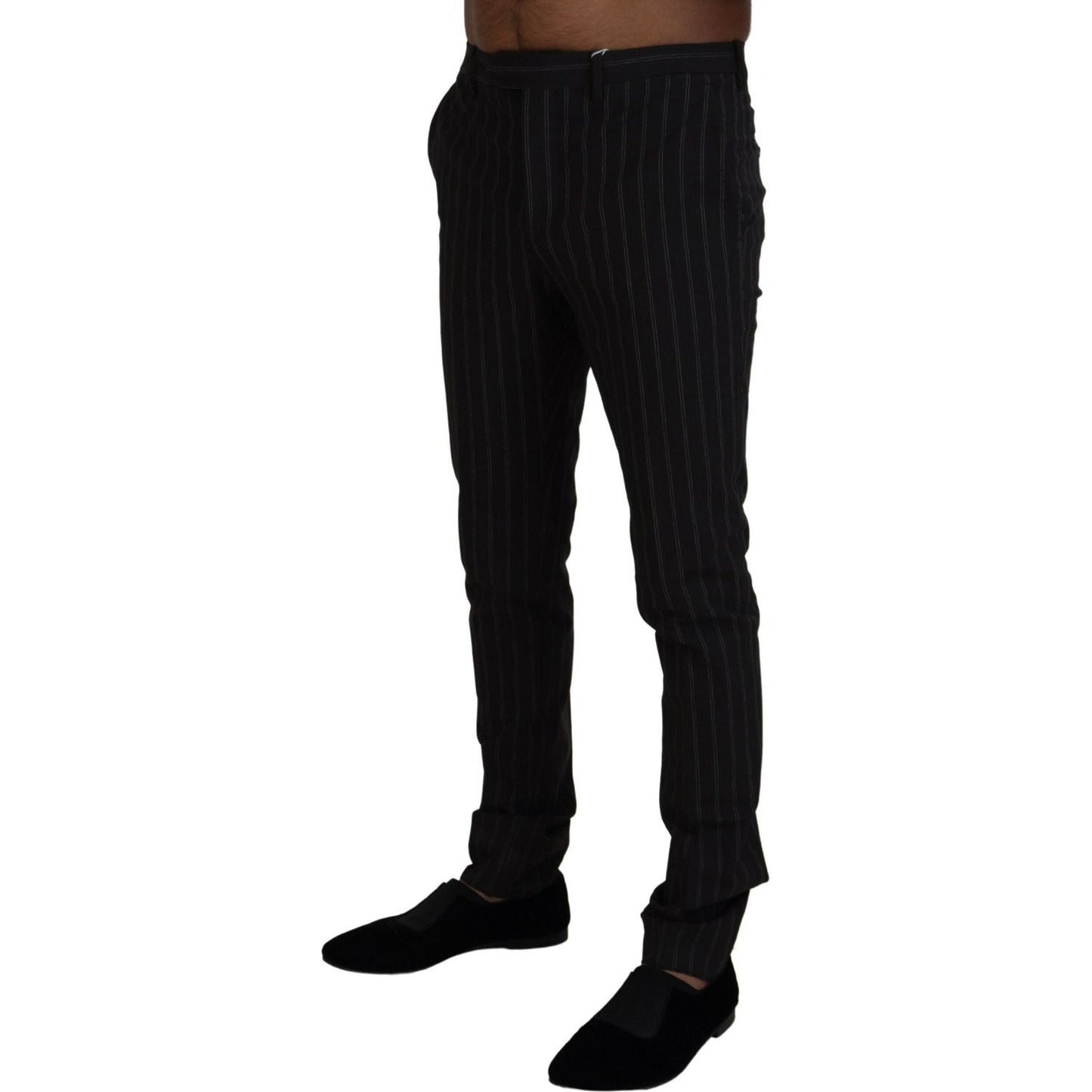 BENCIVENGA Elegant Striped Viscose Dress Pants for Men BENCIVENGA