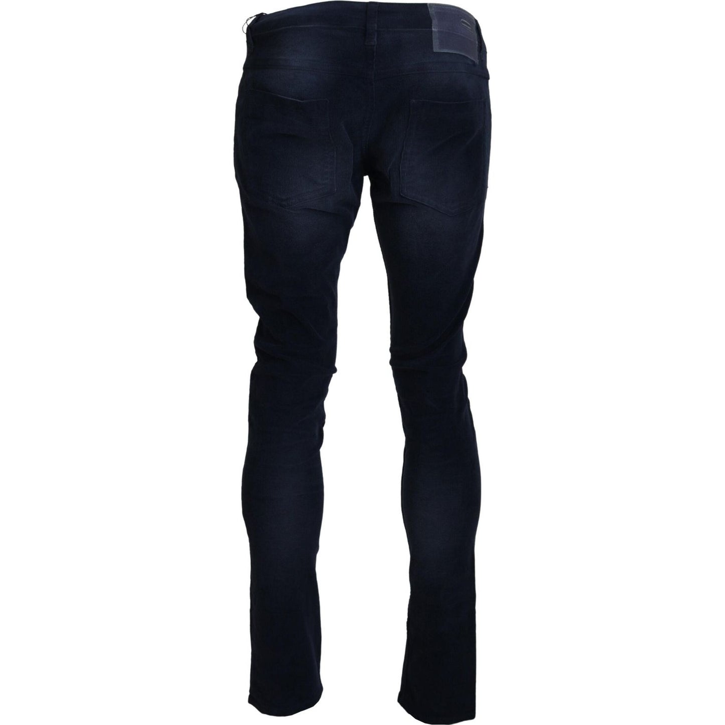 Acht Chic Blue Straight Fit Corduroy Jeans Acht