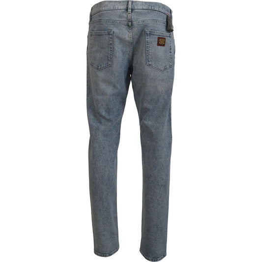 Dolce & Gabbana Elegant Slim-Fit Light Blue Denim Pants Dolce & Gabbana