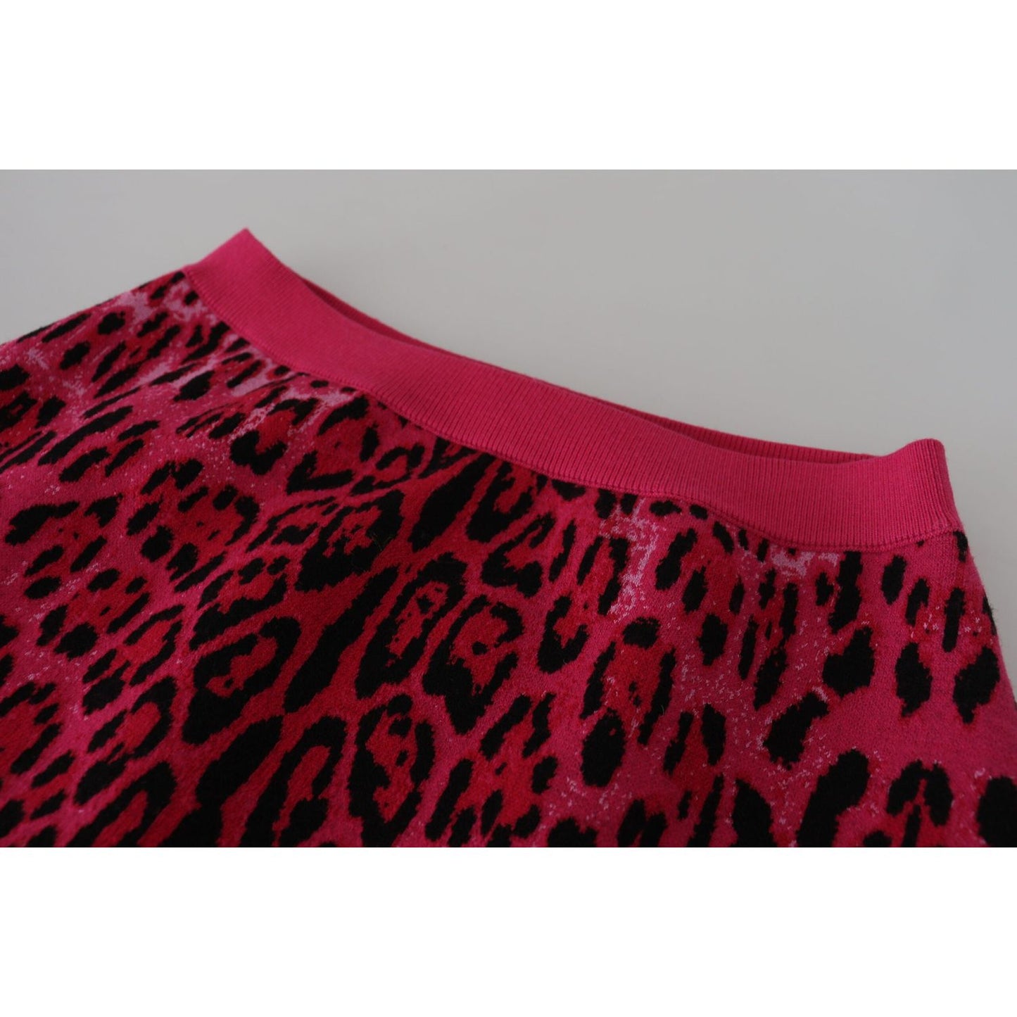 Dolce & Gabbana Chic High Waist Pink Leopard Mini Skirt Dolce & Gabbana