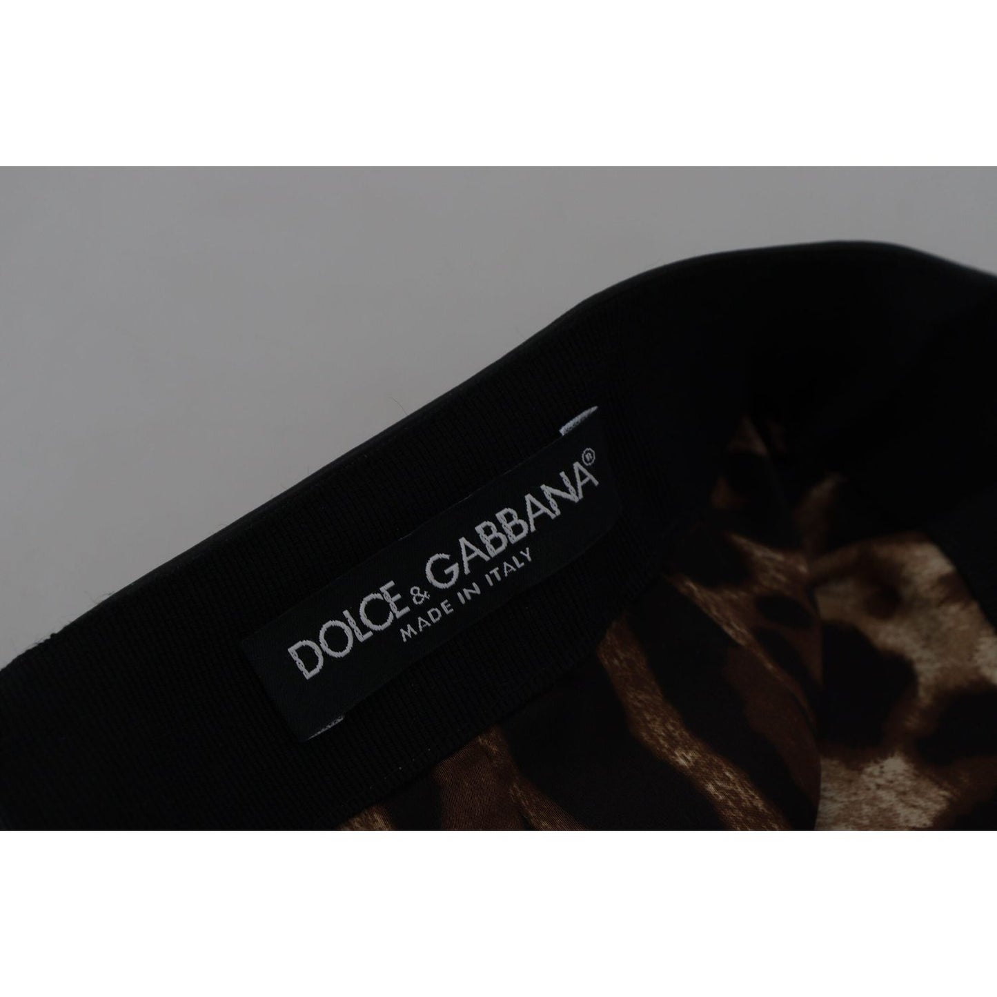 Dolce & Gabbana Black Lambskin Leather A-line Mini Skirt