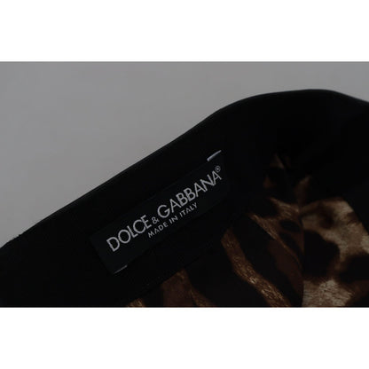 Dolce & Gabbana Black Lambskin Leather A-line Mini Skirt