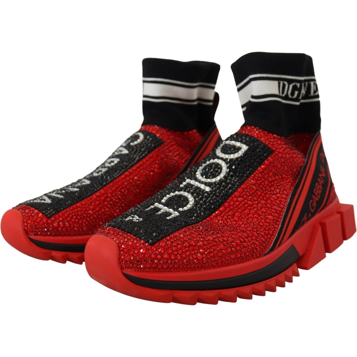 Dolce & Gabbana Exquisite Red Sorrento Slip-On Sneakers Dolce & Gabbana