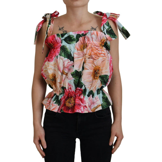 Dolce & Gabbana Elegant Floral Print Sleeveless Tank Top Dolce & Gabbana